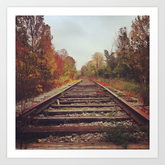 In this moment: The leaves. My breath. Art Print