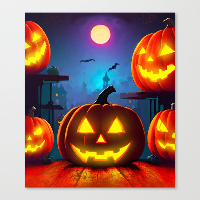 Pumpkin Night Canvas Print