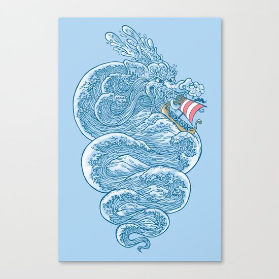 hello little dragon Canvas Print