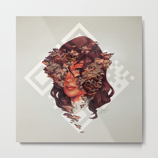 Medusoid mycelium Metal Print