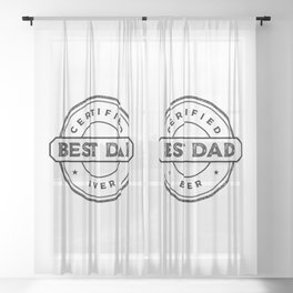 Best Dad Ever Certified Sheer Curtain