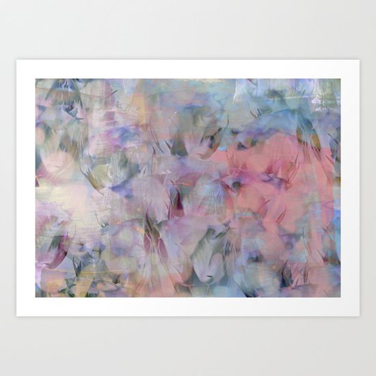 Painterly Soft Flora Abstract Art Print