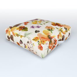 Sweater Weather Floral Outdoor Floor Cushion