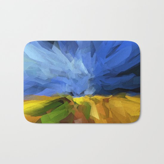 Wheat Field, Storm Approaching Bath Mat