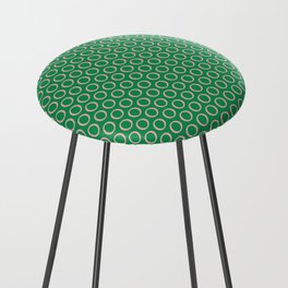 Inky Dots Minimalist Pattern in Green and Pink Counter Stool