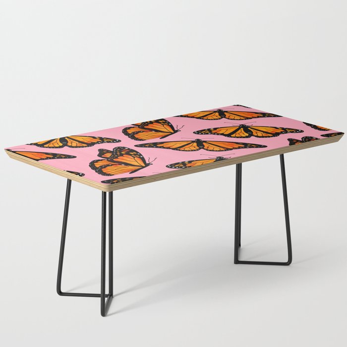 Monarch Butterfly Pattern-Pink Coffee Table