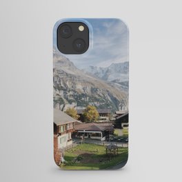 Mountain Top Murren Afternoon, Lauterbrunnen Switzerland iPhone Case
