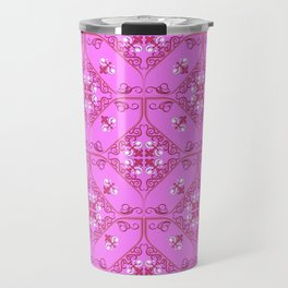 Sample  traditional ornament of the peoples and countries of Asia, in which saturated colors attract luck and wealth.  Travel Mug
