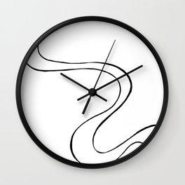 Ebb and Flow 3 - Black and White Wall Clock