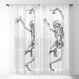 Dancing Skeleton | Day of the Dead | Dia de los Muertos | Skulls and Skeletons | Sheer Curtain
