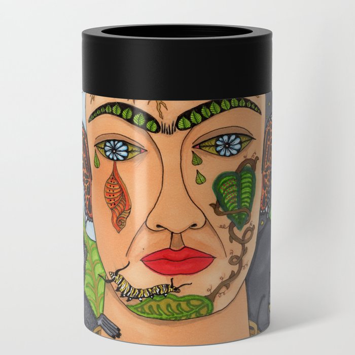 Frida Kahlo Monarca Can Cooler