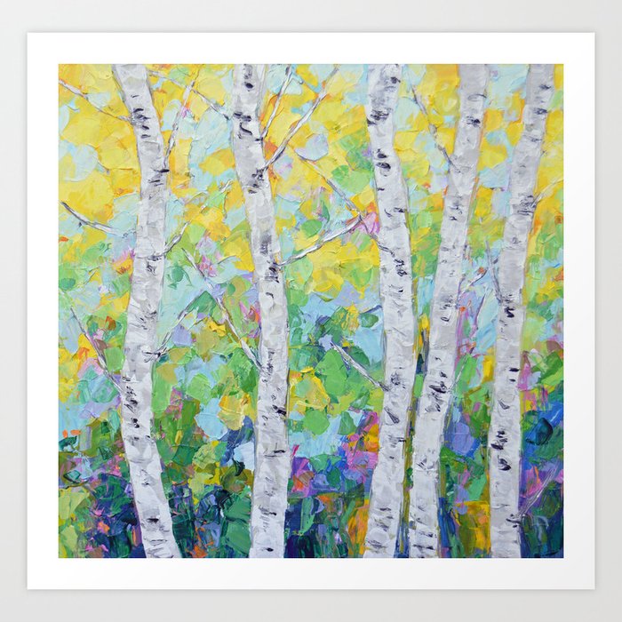 Dancing Birch Trees Art Print By Annmariecoolick Society6