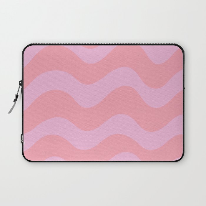 Retro Candy Waves - Soft pink Laptop Sleeve