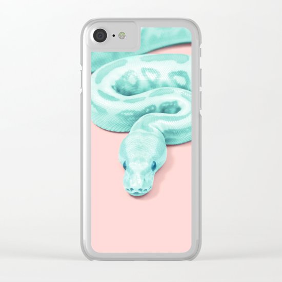 GREEN SNAKE Clear iPhone Case