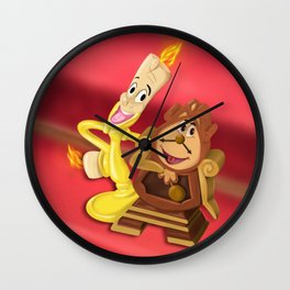Lumiere and Cogsworth Wall Clock