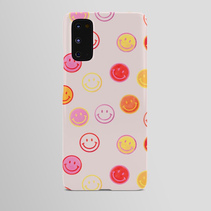 Smiling Faces Pattern Android Case