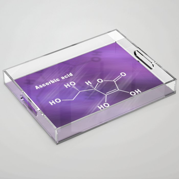 Ascorbic acid Structural chemical formula Acrylic Tray