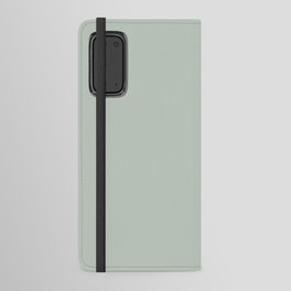 Light Gray Solid Color Pantone Pale Aqua 13-5305 TCX Shades of Green Hues Android Wallet Case