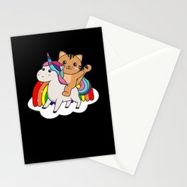 Cat Unicorn Rainbow Animals Unicorns Cats Stationery Card