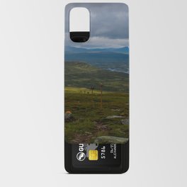 Kungsleden trail descending to a magnificent valley Android Card Case