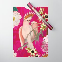 Vintage & Shabby Chic - Tropical Bird Flower Garden Wrapping Paper