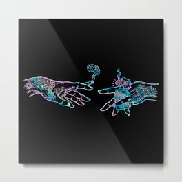 the Creation of Cannabis- holographic Metal Print
