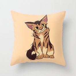 Olive the cat - Art by Hannah age 12 Throw Pillow