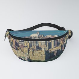 New York City Manhattan aerial view with Central Park and Upper West Side Fanny Pack
