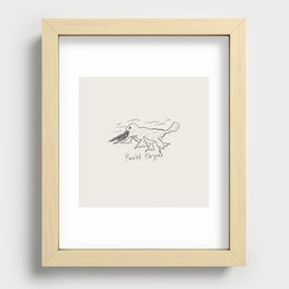 Puzzled platypus Recessed Framed Print