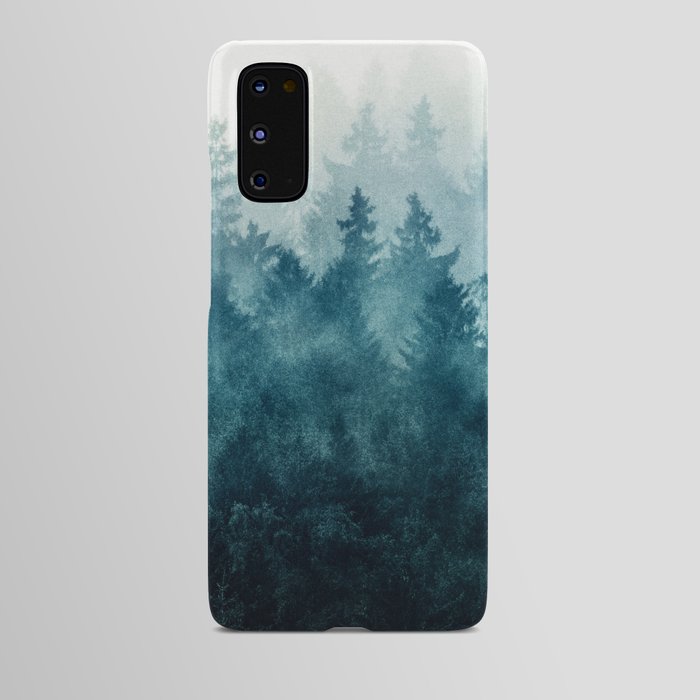The Heart Of My Heart // So Far From Home Of A Misty Foggy Wild Forest Covered In Blue Magic Fog Android Case