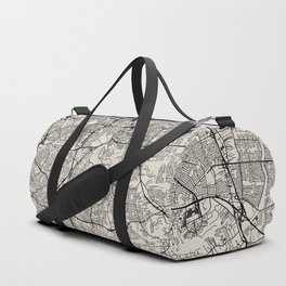 San Juan, USA - Minimal City Map - Black and White Duffle Bag