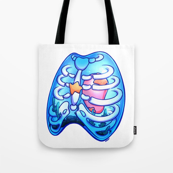 Aquarium Heart - Jelly Ribcage (No. 2) Tote Bag