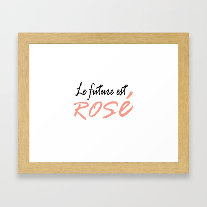 le future est rose (the future is female in french) Framed Art Print