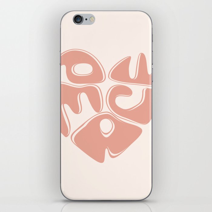 Peace Of Heart Typography iPhone Skin