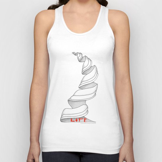 Life Spiral Zentangle Illustration Unisex Tank Top