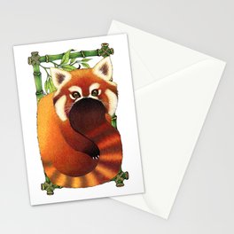 Shy Red Panda Stationery Card