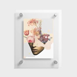 dreams like flowers in her head Floating Acrylic Print