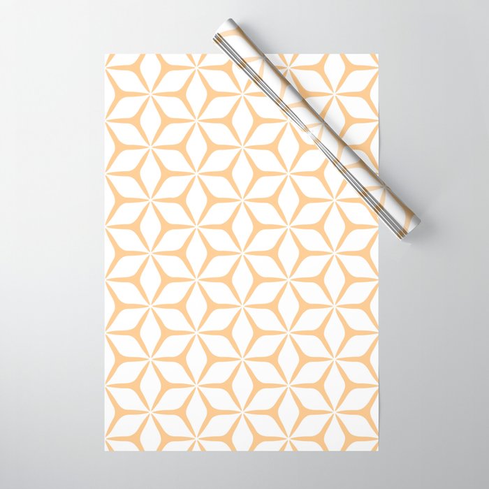 Geometric Petals Yellow Wrapping Paper