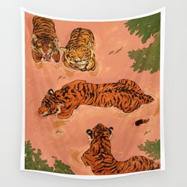 Tiger Beach Wall Tapestry