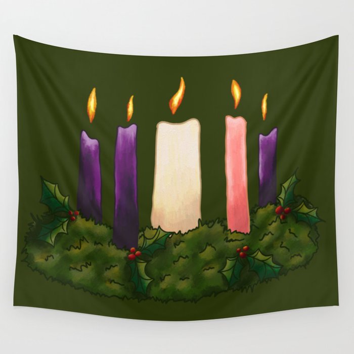 Advent Wreath Wall Tapestry