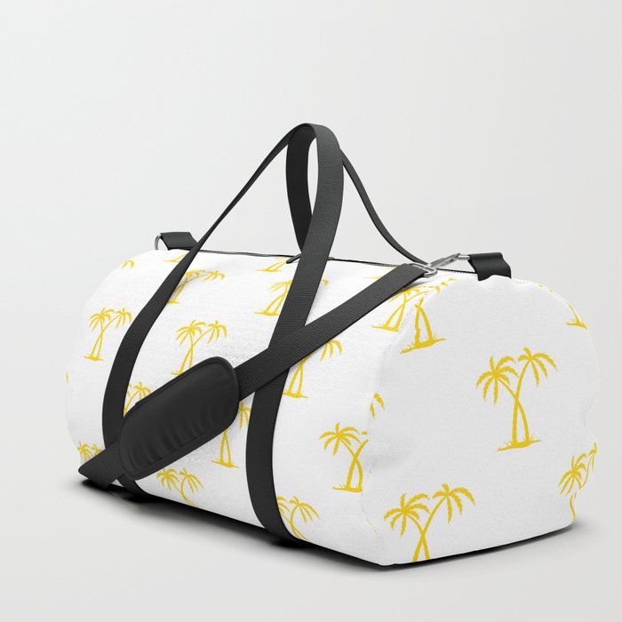 Yellow Palm Trees Pattern Duffle Bag