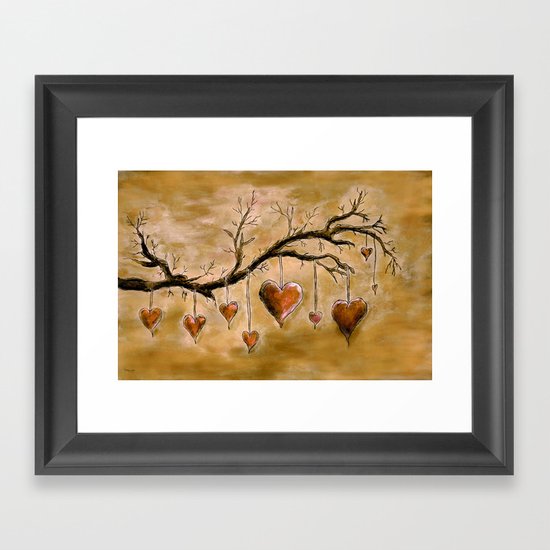 Der Liebesbaum (in Acryl) Framed Art Print