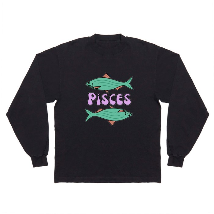 Pisces - Fish - Astrological Zodiac Sign Long Sleeve T Shirt