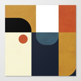 mid century abstract shapes fall winter 4 Canvas Print