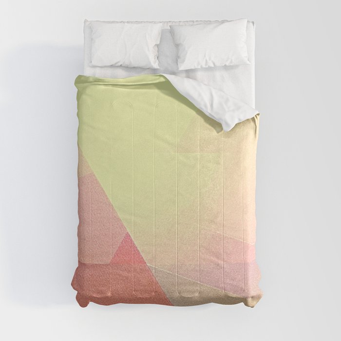 Soft Morning Sun - Geometric Abstract Pastel Comforter