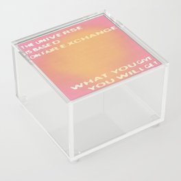 FAIR EXCHANGE (Pastel Yellow \ Pink) Acrylic Box