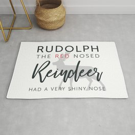 Rudolph the Red Nosed Reindeer Modern Rug