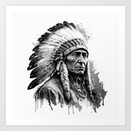 Native American Chief  Art Print