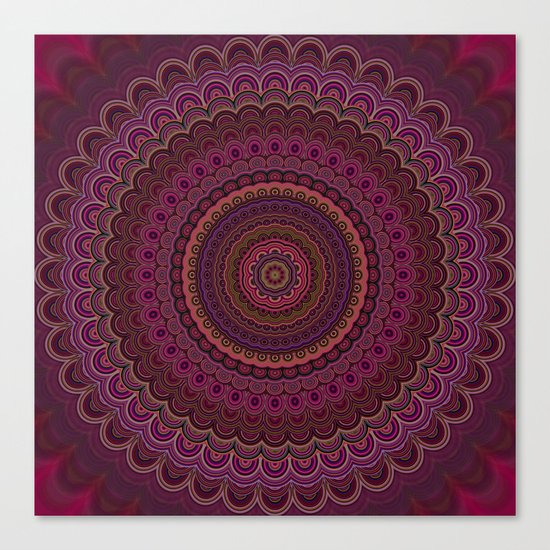 Dark purple mandala Canvas Print