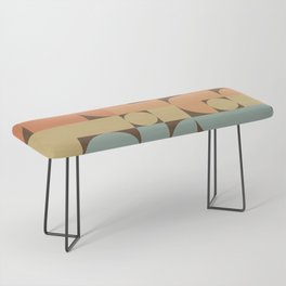 Retro Geometric Abstract Art 70s 2 Bench